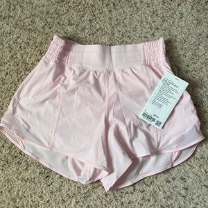 Lululemon Hotty Hot HR Short 4” Lined in Strawberry Milkshake